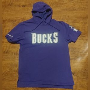 Milwaukee Bucks NBA hoodie shirt Mitchell & Ness Medium Basketball Aaron Rodgers
